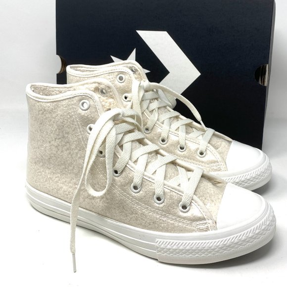 Converse Chuck Taylor Shoes Women’s AS High Top Egret Canvas Sneakers 669307C - Picture 2 of 9